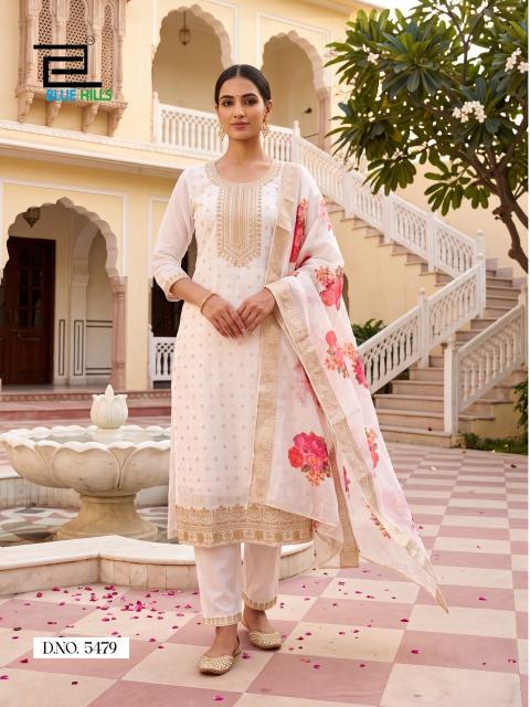 Blue hills cherry 3pcs kurtis wholesale